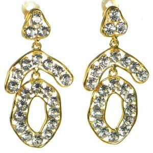 Kenneth Jay Lane KJL Crystal Drop Clip Earrings
